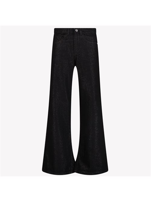 blk lurex denim wide leg pant GUESS | J4BA07 D5D90NTCH